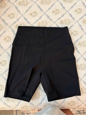 CRZ YOGA Black High-Waist Athletic Bike Shorts